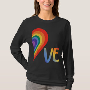 Camiseta Meia Coração Bonita Amor Orgulho LGBTQ Gay Lésbica