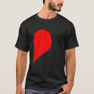Camiseta Meia Coração Direita Casal De Amor Lado Direito Ca