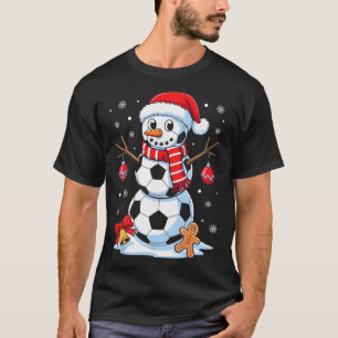Camiseta Meia de Natal de Futebol de Natal Chapéu de Papai