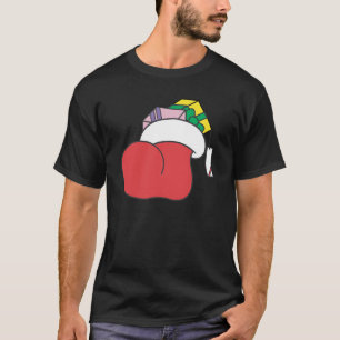 Camiseta Meia do presente do Natal