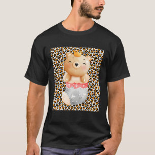 Camiseta Meia Estampa Animal Ursinho de Bebê Natal Bonito p
