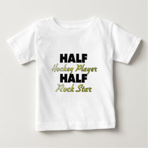 Camiseta Meia estrela do rock do jogador de hóquei meia
