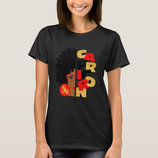 Camiseta Meia face Capricórnio Rainha Negra Aniversário Zod (Frente)