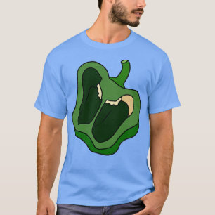 Camiseta Meia fatia de pimenta verde