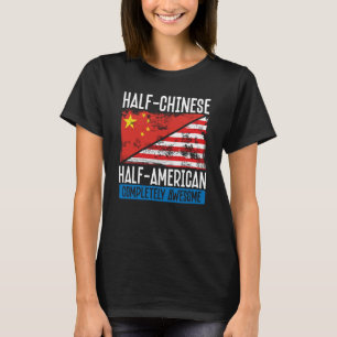 Camiseta Meia Impressão Chinesa Metade Americana Completame