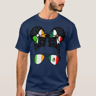 Camiseta Meia Irlandesa Metade Irlandesa Rapariga Mexicana 