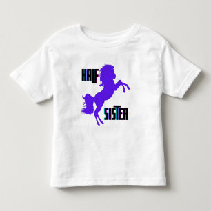 Camiseta Meia Irmã Pônei Roxo Irmã