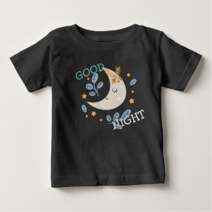 Camiseta Meia lua bonita Boa Noite