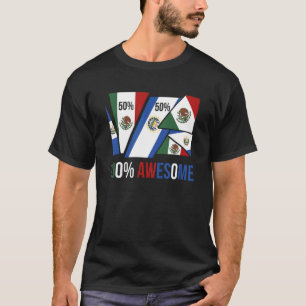 Camiseta Meia metade mexicana do orgulho salvadoresiano Méx