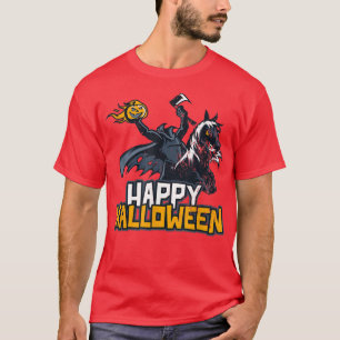 Camiseta Meia-Noite Cavalo Cabeça de Bomba Cavalo Cavaleiro