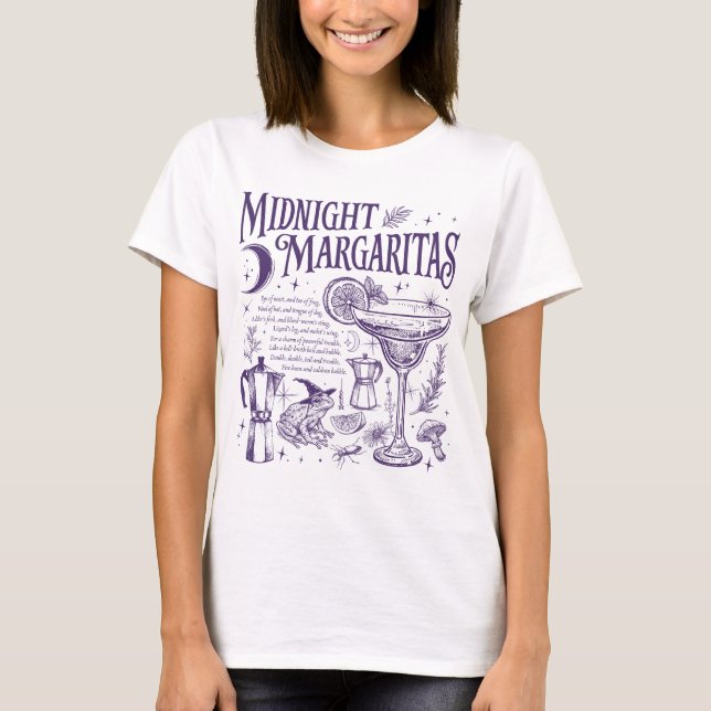 Camiseta Meia-noite Margaritas Halloween Shirt (Frente)