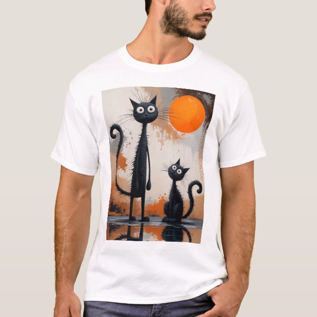 Camiseta Meia-noite Whiskers (Frente)