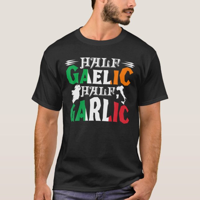 Camiseta Meia Rua Irlandesa De Meia Gaélica De Alho. (Frente)