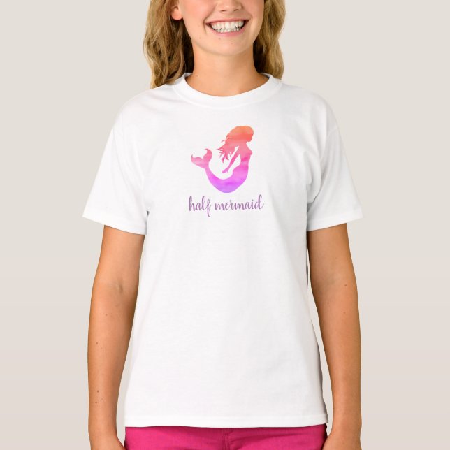 Camiseta Meia Sereia Roxinha (Frente)