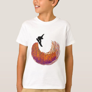 Camiseta meia tubulação do snowboard