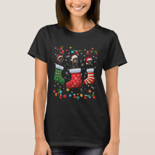 Camiseta Meias de Natal Doberman Engraçado Xmas Pajama Dog 