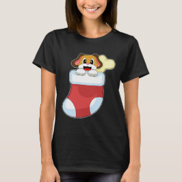 Camiseta Meias de Natal Natal cachorro