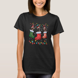 Camiseta Meias de Natal para Cães de Baixo Alemão