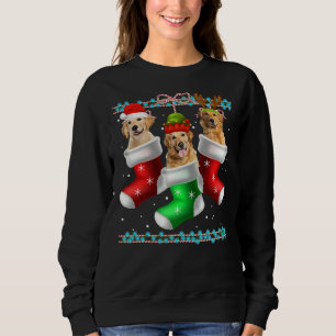 Camiseta Meias de Natal para Retriever Ouros de Cães 372
