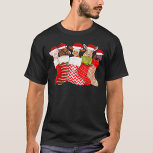 Camiseta Meias de Natal Porcos de Cabra de Cabra