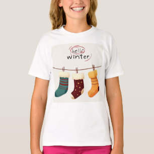 Camiseta meias de natal presentes