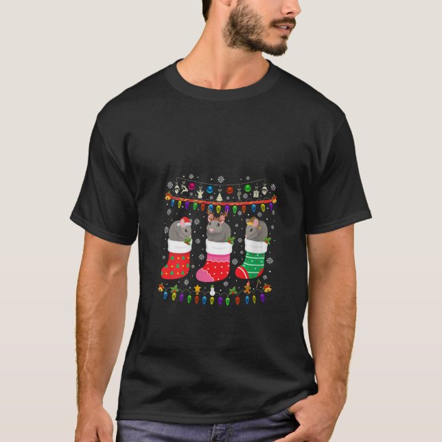 Camiseta Meias de natal ruins doce Pajama (Frente)