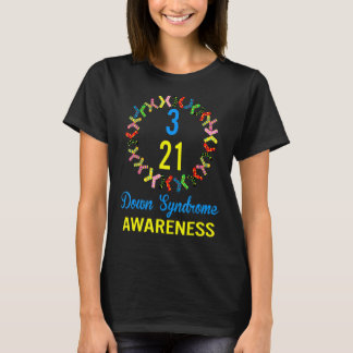 Camiseta Meias de Sensibilização para o Dia Mundial da Sínd