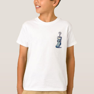Camiseta Meias Listradas Azuis Perdidas para Crianças