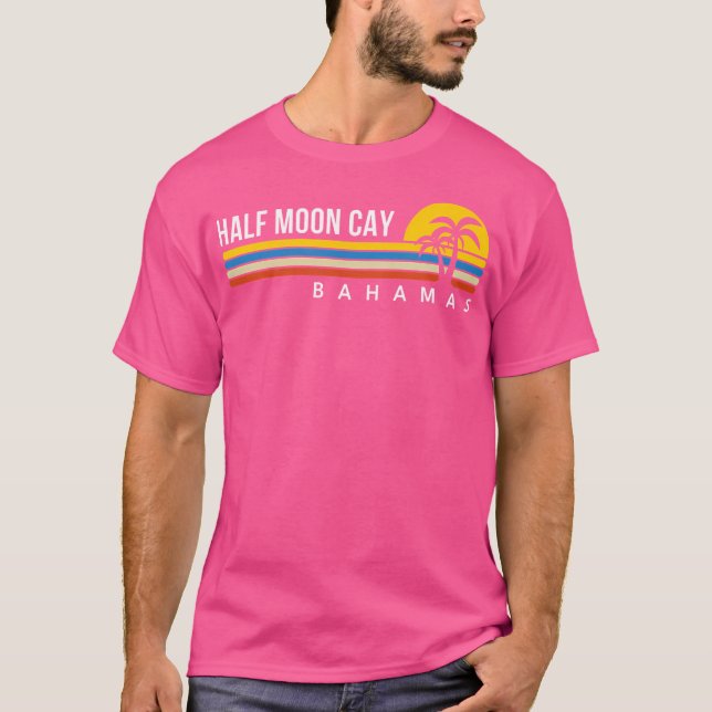 Camiseta Meias Lua Cay Bahamas Lembranças (Frente)
