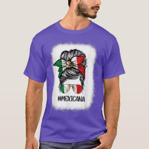 Camiseta Meican Flag Mãe Bun LATIN Meico Hispanic Heritage