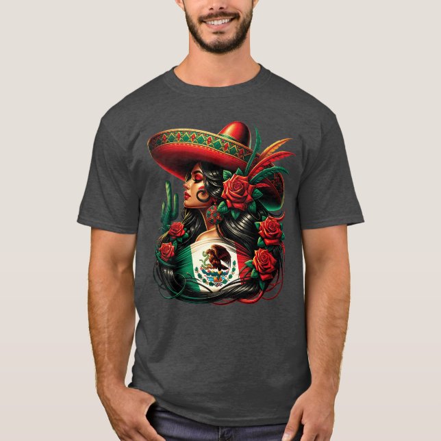 Camiseta Meico Flag Meican Hispanic Siesta Pride Viva Meico (Frente)