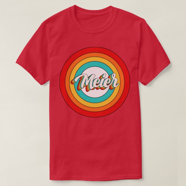 Camiseta Meier Name Shirt Vintage Meier Circle (Frente do Design)