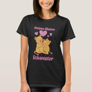 Camiseta Meine Kleine Schwester Irmão Irmã Lio