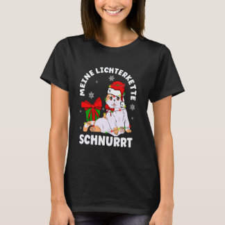 Camiseta MEINE Lichterkette SCHNURRT Christmas gato fada li