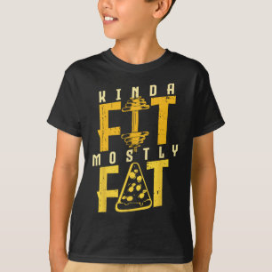 Camiseta Meio Ajustado Na Maioria Dos Exercícios De Pizza D