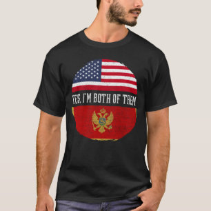 Camiseta Meio Americano Half Montenegro Estados Unidos Band