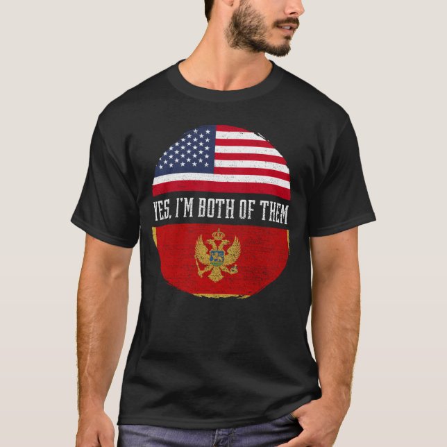 Camiseta Meio Americano Half Montenegro Estados Unidos Band (Frente)
