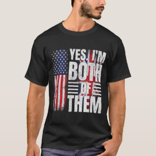 Camiseta Meio americano meio britânico bandeira dos EUA rei