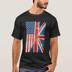 Camiseta Meio americano... meio britânico... sou ambos, Uk 
