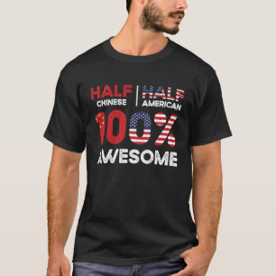 Camiseta Meio chinês China Americano Cidadania