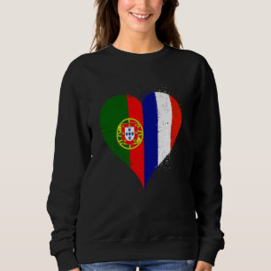 Camiseta Meio Francês Meio Português A França Bandeira Port