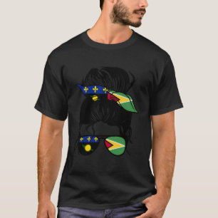 Camiseta Meio Guadeloupean Metade Guyanese Roots Guadeloupe