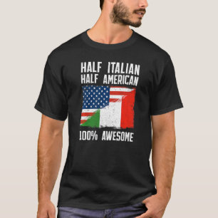 Camiseta Meio Italiano Meio Bandeira Americana Heritage Ita