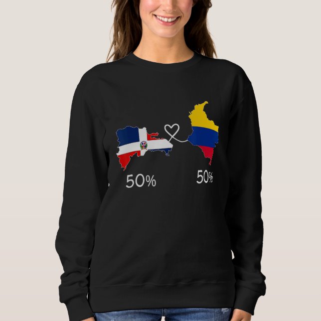Camiseta Meio Mapa da Bandeira Colombiana e Meio Mapa da Ba (Frente)