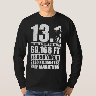 Camiseta Meio Maratona 13,1 Milhas em Execução