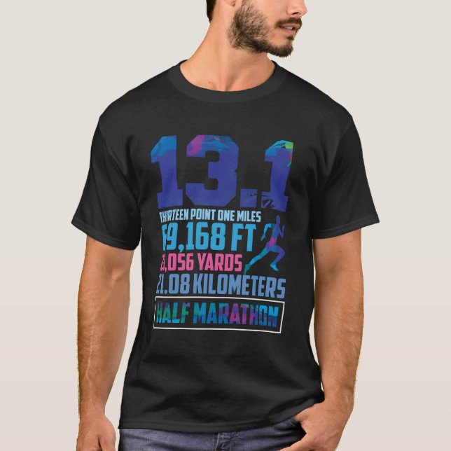 Camiseta Meio Maratona 13,1 Milhas em Execução (Frente)
