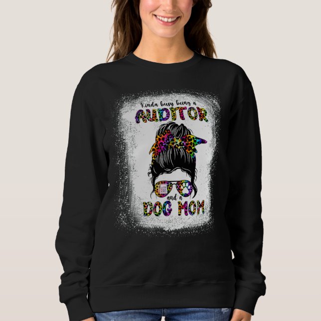 Camiseta Meio Ocupado Sendo Auditor E Cachorro Mãe (Frente)