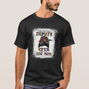 Camiseta Meio ocupado sendo um deputado e um cão mães D
