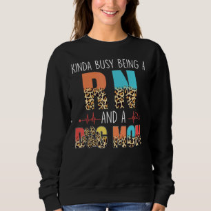 Camiseta Meio Ocupado Sendo Uma Rn E Cachorro Mãe Mães Leop