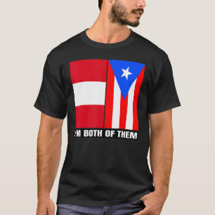 Camiseta Meio peruano Meio DNA porto-riquenho Porto Rico e